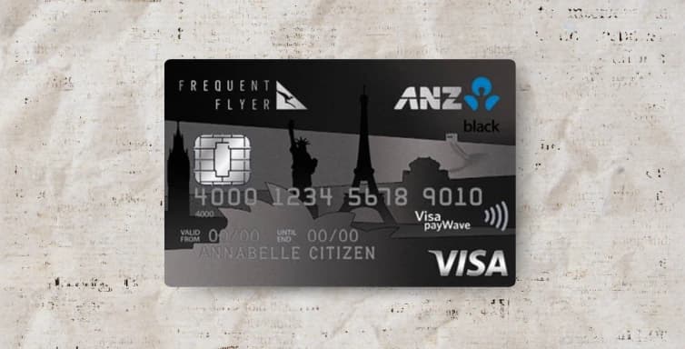 ANZ Frequent Flyer Black Credit Card: Qantas Points, complimentary airport lounge access, travel insurance.